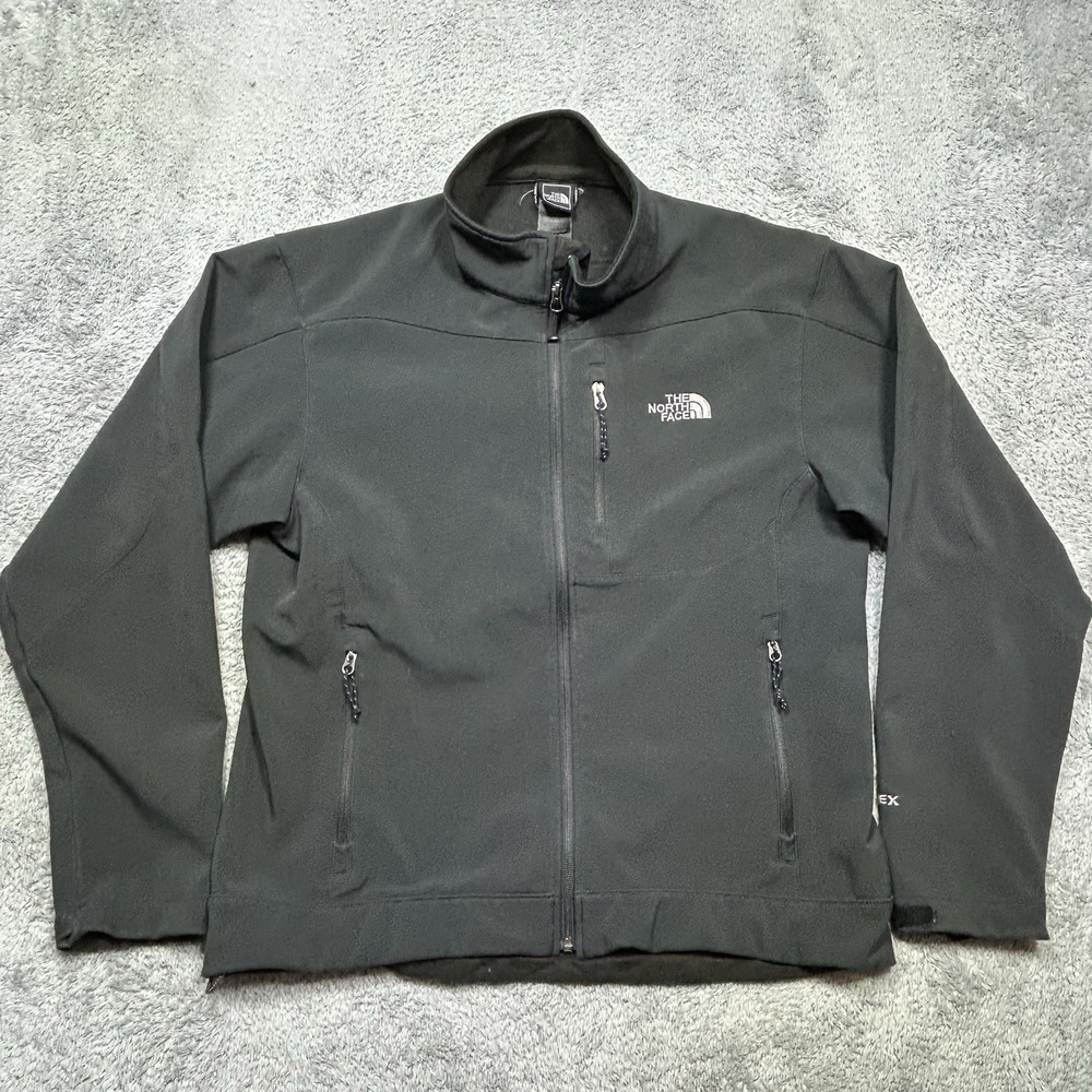 The North Face Jacket Men L Black Apex Bionic Soft Shell Full Zip Outdoor *SPOTS